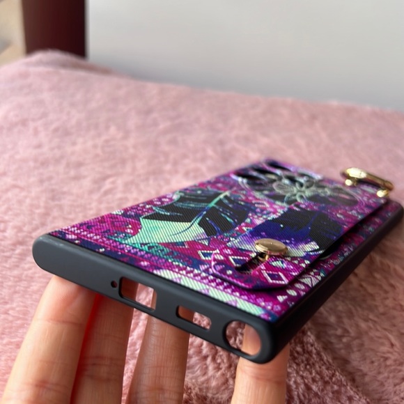 For Samsung Galaxy S22 ultra phone case with wrist strap kickstand keychain ring - Picture 10 of 17